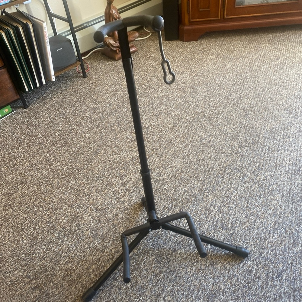 Adjustable Black Electronics Stand with Padded Yoke - Picture 5 of 5